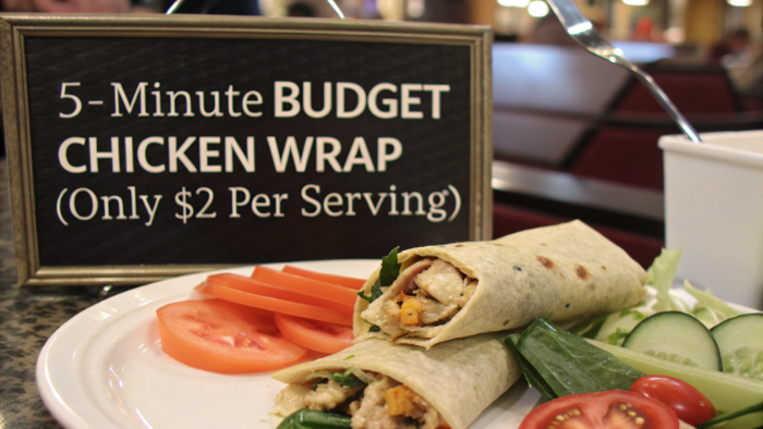 5-Minute Budget Chicken Wrap (Only $2 Per Serving)