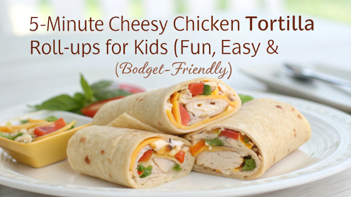 5-Minute Cheesy Chicken Tortilla Roll-Ups for Kids (Fun, Easy & Budget-Friendly)