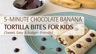 5-Minute Chocolate Banana Tortilla Bites for Kids (Sweet, Easy & Budget-Friendly)