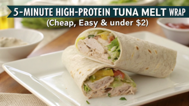 5-Minute High-Protein Tuna Melt Wrap (Cheap, Easy & Under $2)