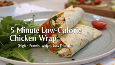 5-Minute Low-Calorie Chicken Wrap (High-Protein, Weight Loss Friendly)