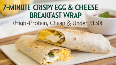 7-Minute Crispy Egg & Cheese Breakfast Wrap (High-Protein, Cheap & Under $1.50)