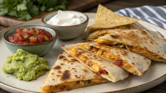 Chicken Quesadilla Triangles