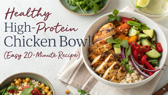 Healthy High-Protein Chicken Bowl (Easy 20-Minute Recipe)