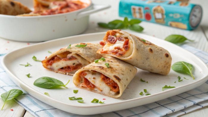 Kids-friendly mini pizza wraps