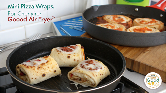 Mini pizza wraps for kids