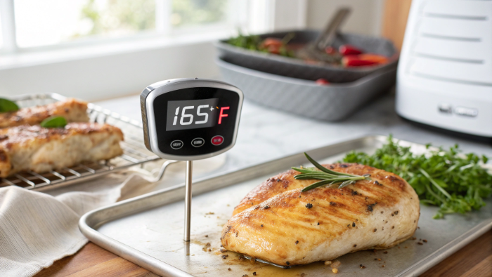 Cooking temperature food safety thermometer