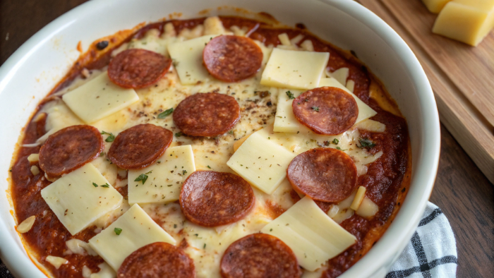 Add cheese and toppings