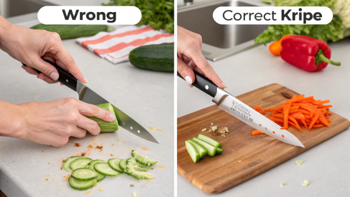 Correct knife grip for beginners