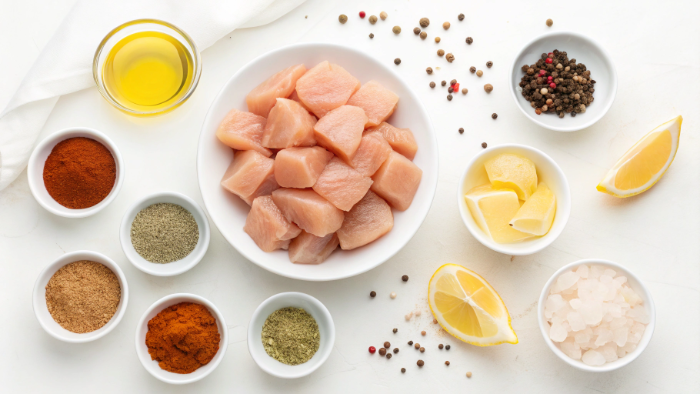 Ingredients for air fryer chicken bites